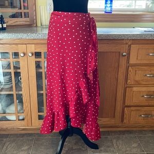 Wrap ruffle skirt